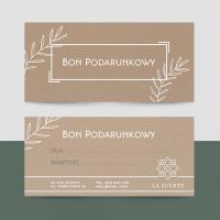 EKO vouchery z białym drukiem
